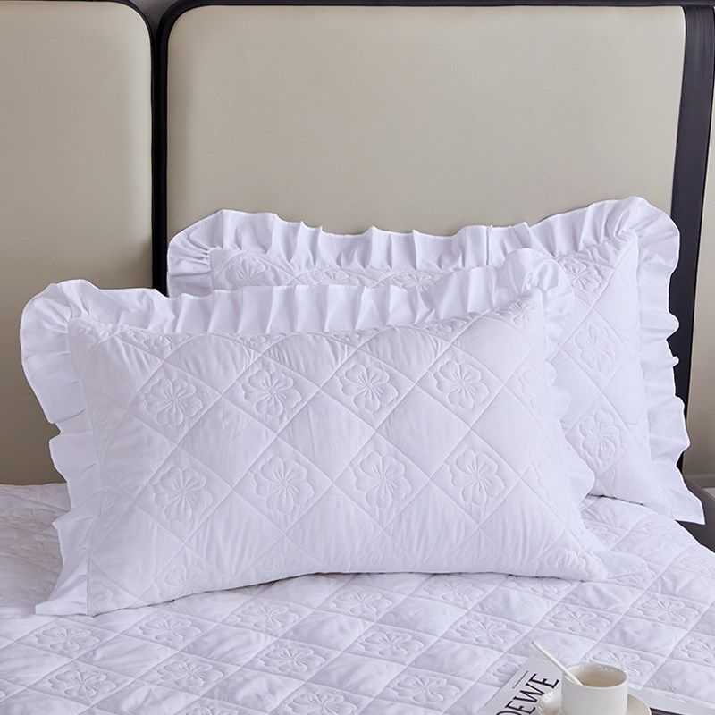 a类大豆纤维夹棉枕套一对装家用成人48x74枕头套白色枕皮四季通用,淘宝优惠券,粉丝福利购,淘宝优惠卷