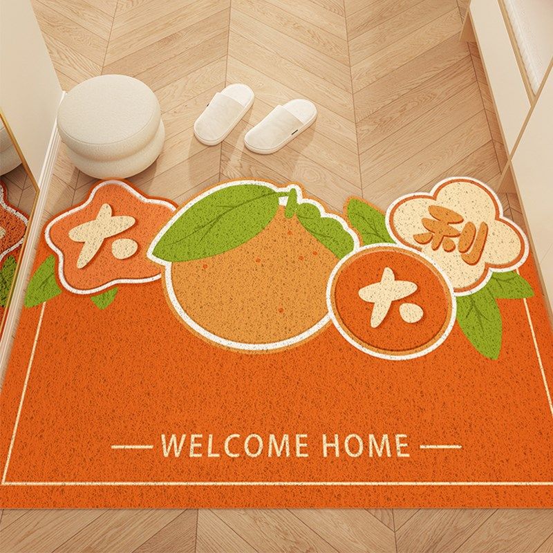 大吉大利入户门地垫丝圈门垫门外进大门口脚垫子家用耐脏玄关地毯,淘宝优惠券,粉丝福利购,淘宝优惠卷