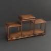Tea cup rack, tea set rack, black walnut wooden rack, small desktop solid wood teapot storage display rack