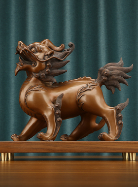 紫铜貔貅摆件一对招財客厅店铺家居办公室桌装饰皮丘貔恘开业礼品