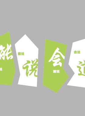 口才教室班级布置装饰播音u培训机构小主持人舞台文化背景墙面贴
