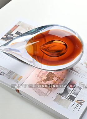 高端弹头水晶桌面玻璃摆件样板间客厅茶几电视柜空间软装饰品