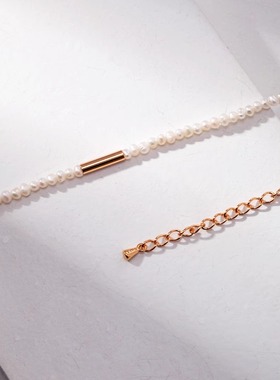 纯银小土豆珍珠项链