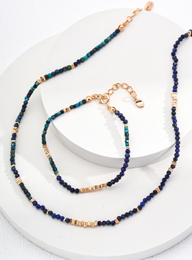 纯银青金石手链