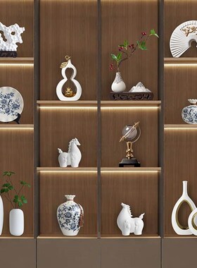 新中式禅意摆件家居饰品创意客厅酒柜电视柜玄关办公室工艺品摆放