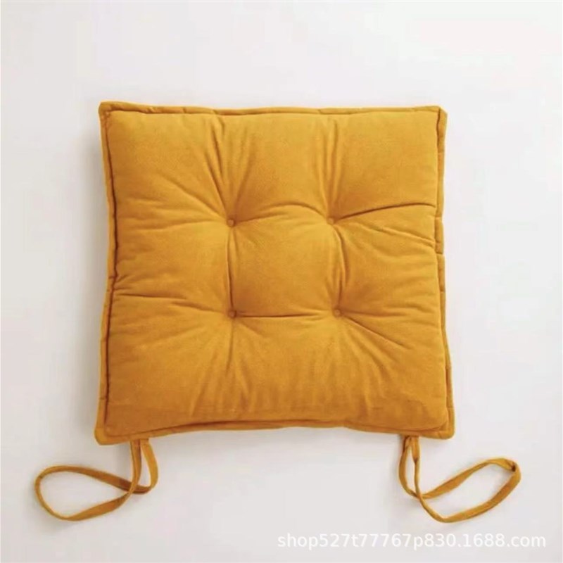 Simple solid color seat cushion bench cushion living room dining chair cushion thickened non-slip bay window cushion butt cushion office long-lasting
