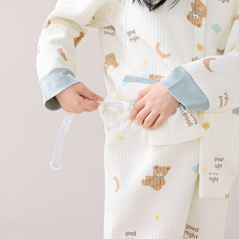 秋冬季加厚保暖空气棉月子服喂奶孕妇哺乳睡衣产妇大码长袖春秋款,淘宝优惠券,粉丝福利购,淘宝优惠卷