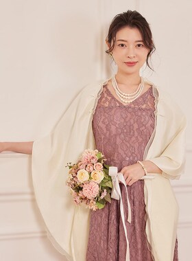 红色新娘小披肩围巾婚庆婚纱巾女士伴娘外套晚礼服旗袍外搭88619