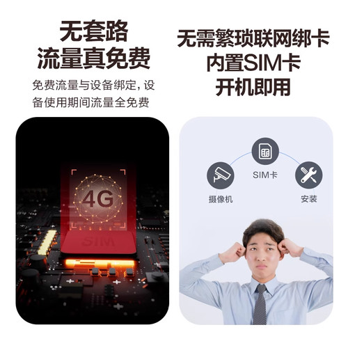 萤石云C8b灯座无线摄影头家用手机远程4G监控AI摄像头终身免流量 - 图0