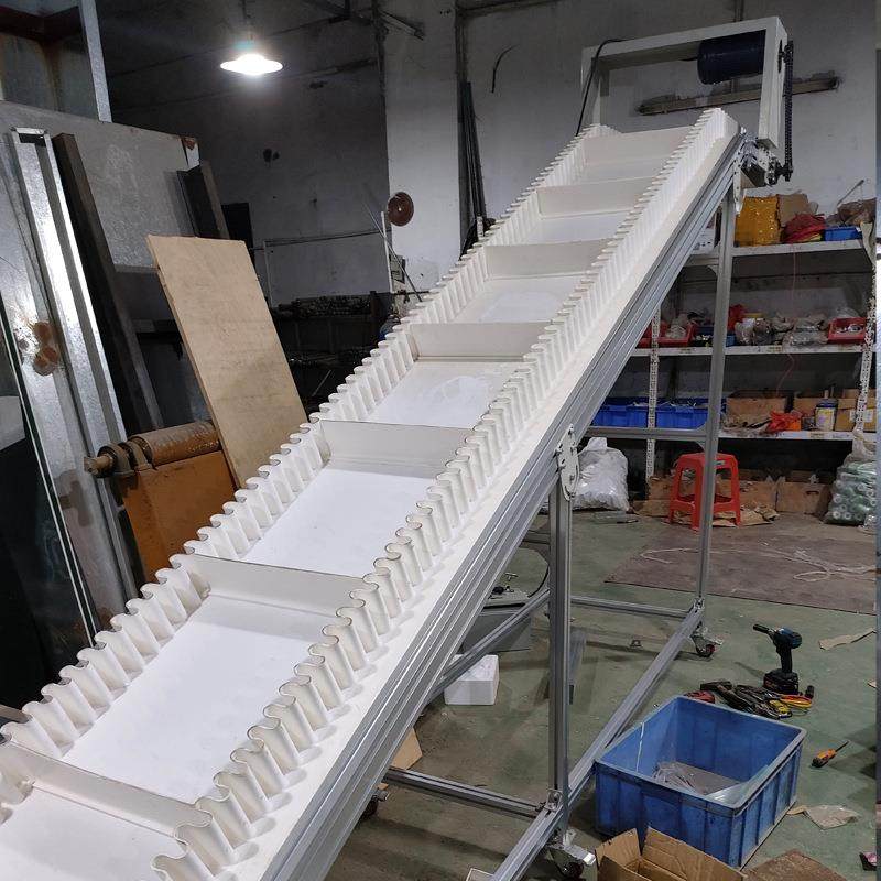 食品级裙边挡板爬坡输送机升降输送带输送带流水线颗粒粉末上料机,淘宝优惠券,粉丝福利购,淘宝优惠卷