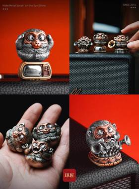 无忌猴摆件丨琢匠国风原创办公室工位桌面装饰品解压小摆设铜饰品