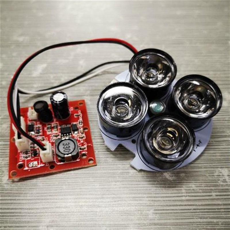 监控补光红外灯板 防爆摄像机大功C率灯板 4灯补光灯阵列红外灯板 - 图1