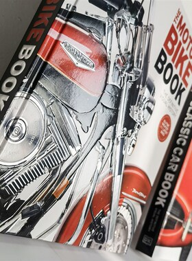 汽车跑车赛车主题样板房装饰真书英文机车摩托经典画册科技风摆件