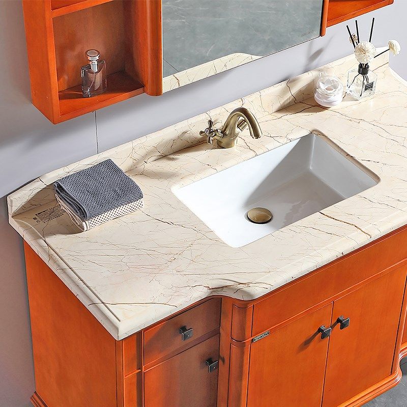 美式浴室柜红橡木落地洗手间洗漱台洗脸盆柜组合实木轻奢卫浴镜柜,淘宝优惠券,粉丝福利购,淘宝优惠卷