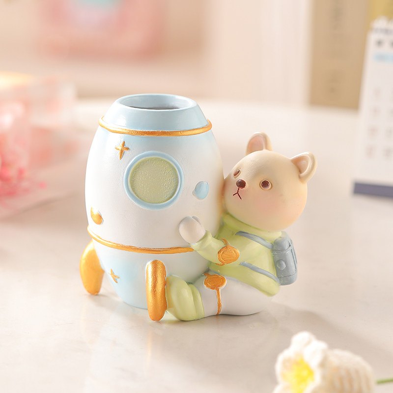 宇航员太空人笔筒小夜灯卡通小鹿书房桌面装饰送学生儿童老师礼物,淘宝优惠券,粉丝福利购,淘宝优惠卷
