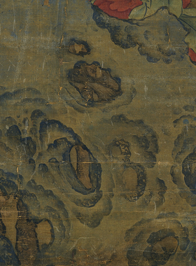 宋画王图工笔牡丹画 传统鸟临摹绢布画稿 中式装饰画艺术画心