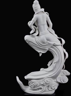 大号陶瓷人物敦煌仙女飞天仕女摆件别墅家居客厅电机柜玄关装饰品