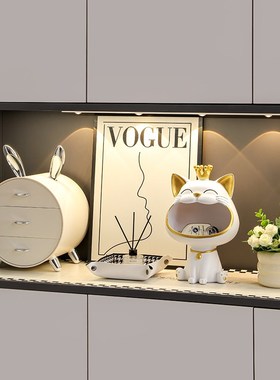 入户玄关装饰摆件现代q家居客厅高级感软装电视柜鞋柜布置乔迁礼