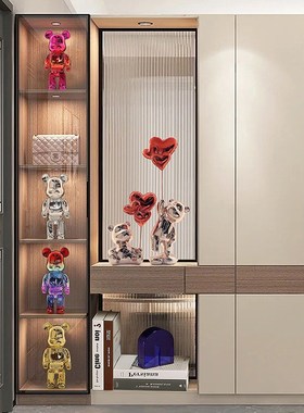 轻奢高档客厅电视柜壁p橱摆件酒柜领导办公室高端上档次书架装饰