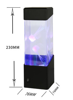 仿真水母水族箱水族灯桌面摆件创意装饰LED变色电子宠物观赏减压
