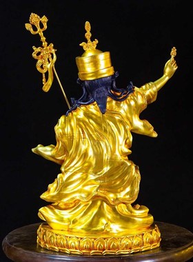纯铜桑巴伦珠玛佛像摆件家用供奉客厅装饰十四寸精品仿古鎏金铜像