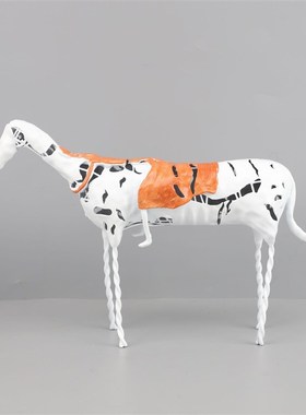 现代简约创意金属动物马雕塑摆件样板房酒柜玄关电视柜家居装饰品