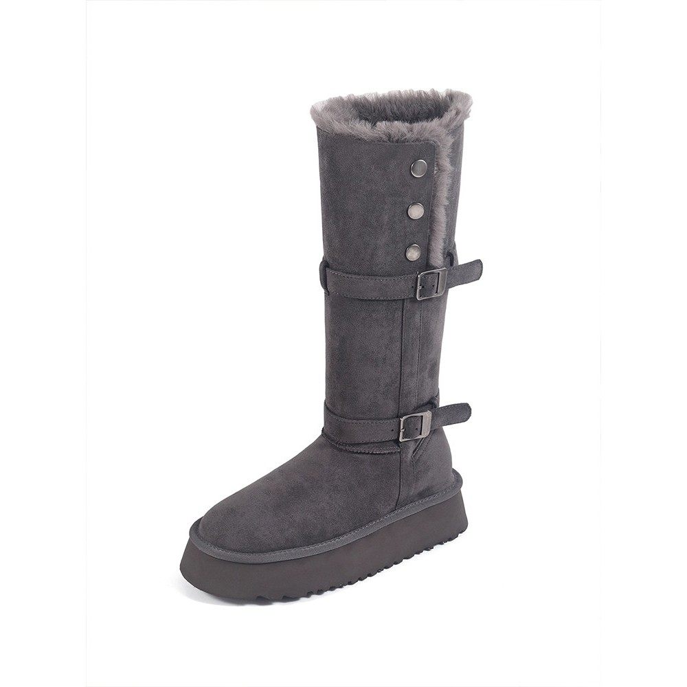 高筒加绒加厚雪地靴女款2025冬季新款厚底保暖中长筒雪地棉靴棉鞋,淘宝优惠券,粉丝福利购,淘宝优惠卷