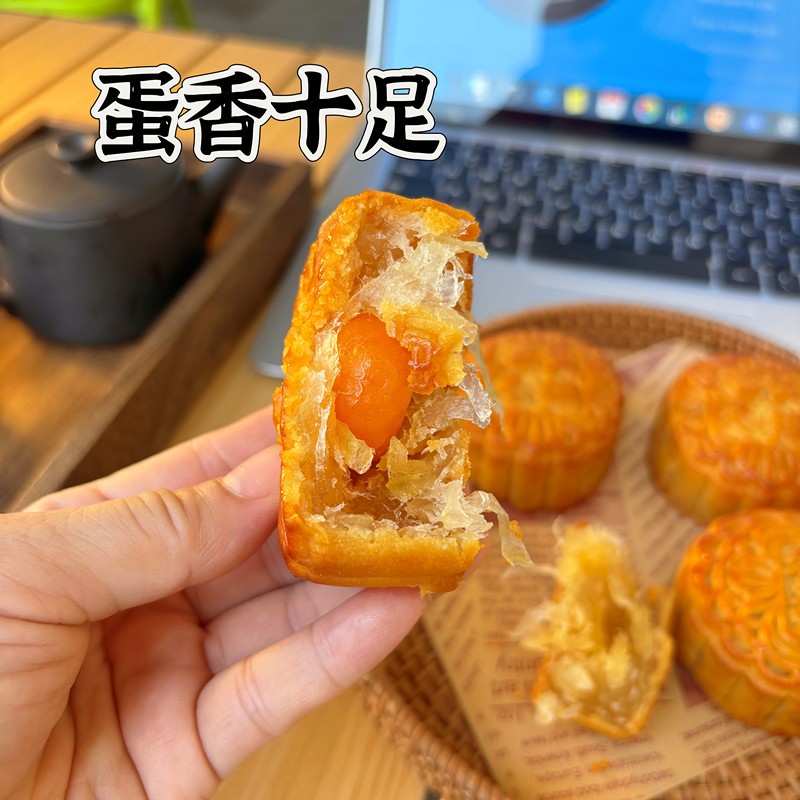 侨乡特产冬蓉蛋黄月饼冬翅中秋送礼广式月饼低糖冬瓜糕传统筒装 - 图2