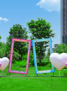 户外网红景区爱心云朵秋千座椅摆件公园草M坪打卡拍照发光爱心雕