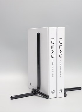 简约现代金属黑j色书档书靠书立轻奢创意家居桌面书柜软装饰品摆