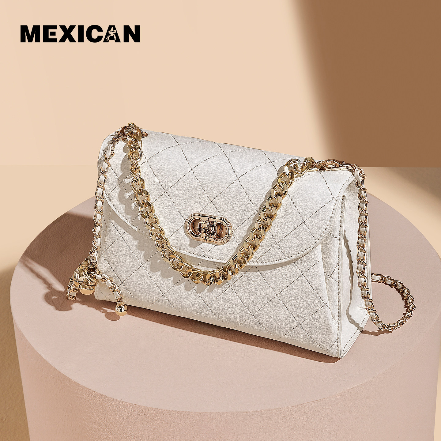 稻草人新款菱格链条包秋季包包女轻奢真皮小方包高级感斜挎包女包,淘宝优惠券,粉丝福利购,淘宝优惠卷