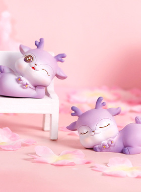 创意可爱家居饰品少女心可爱小鹿摆件客厅房间北欧风装饰摆设礼物