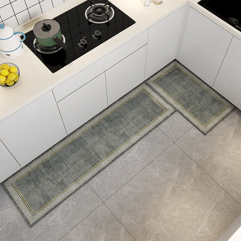 Special kitchen floor mats for household use, stain-resistant, non-slip and oil-proof, washroom door carpets, water-absorbing and oil-absorbing floor mats, high-end