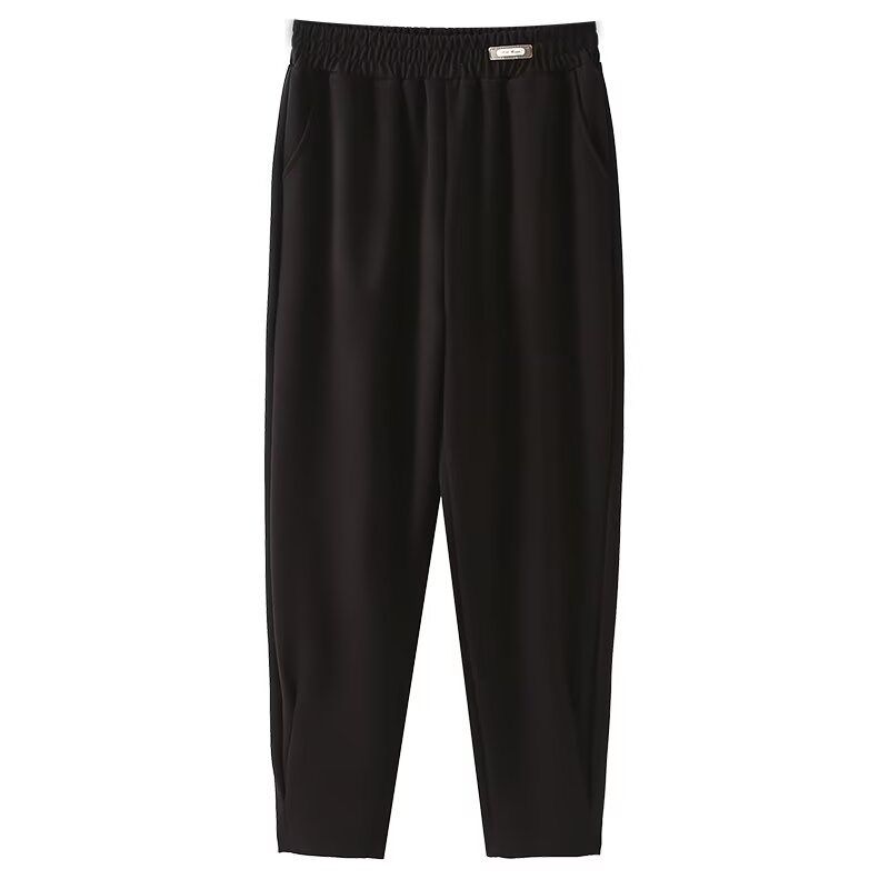 春秋新款休闲裤女装大码胖mm松紧腰宽松显瘦时尚百搭阔腿哈伦裤子,淘宝优惠券,粉丝福利购,淘宝优惠卷