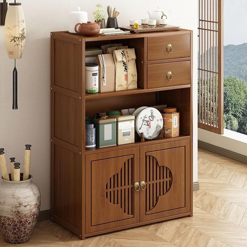 Tea cabinet household tea room tea rack Bogu rack tea cabinet storage rack Chinese tea table side cabinet tea set storage rack