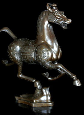 精品纯铜马踏飞燕铜艺术品铜马摆件纯铜工艺品办公室摆设开业礼品