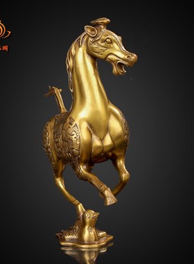 铜马摆件马踏飞燕摆件生肖马家居办公室招财马装饰大小号开业礼品