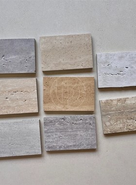 天然洞石托盘置物盘洗漱台大理石长方形首K饰品收纳盘子酒店展示