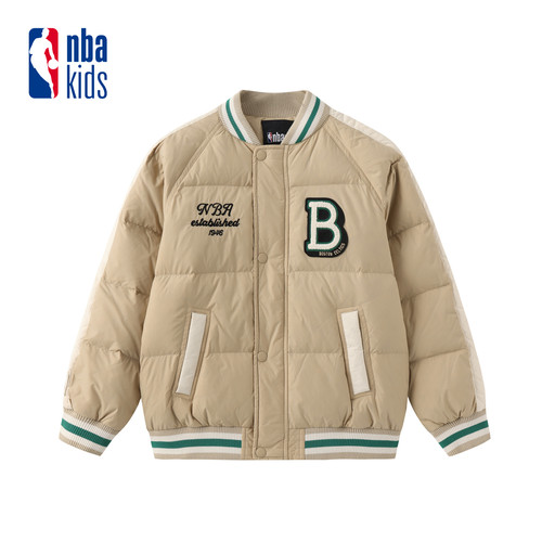 nbakids童装冬季男女童羽绒服加厚保暖棒球服蓬松K234DW010P - 图2