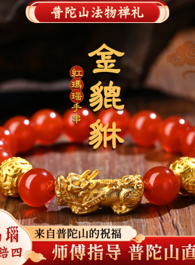 普陀山貔貅手串正品女款男士