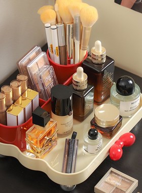 玄关收纳托盘入户钥匙眼镜手表化妆品首饰置物架高级桌面轻奢摆件