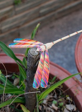 纯手工竹制平衡竹蜻蜓文艺中国风茶室禅意茶几桌面装饰品创意礼品