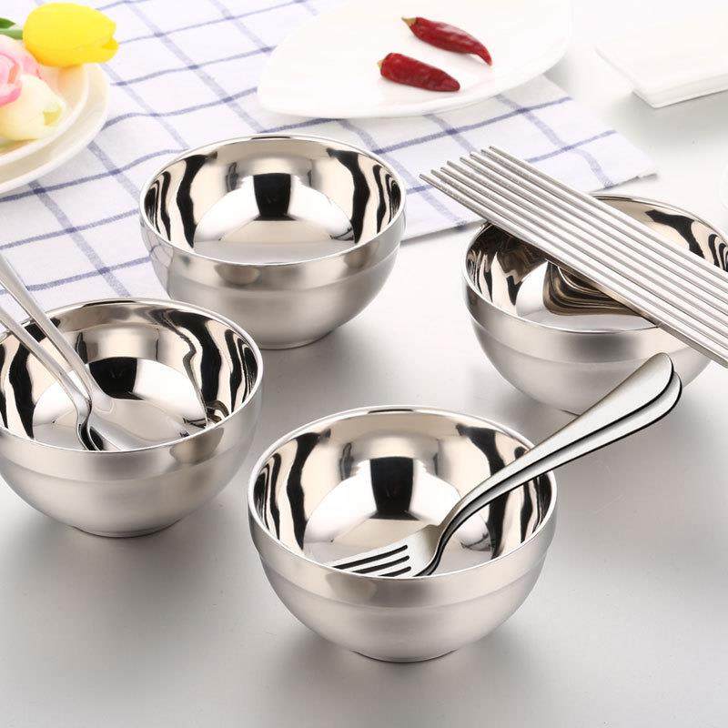 实融不锈钢碗学生便携餐具套装4碗4筷2勺子2叉筷子饭碗野餐赵之吴,淘宝优惠券,粉丝福利购,淘宝优惠卷