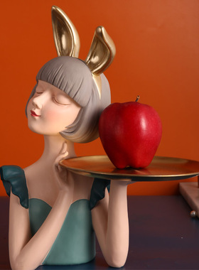 时尚女郎摆件家居客厅电视柜办公室装饰创意结婚礼物装饰品轻奢风