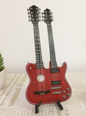 可刻字手工木制电贝司电吉他模型西洋乐器模型摆件圣诞节生日礼物