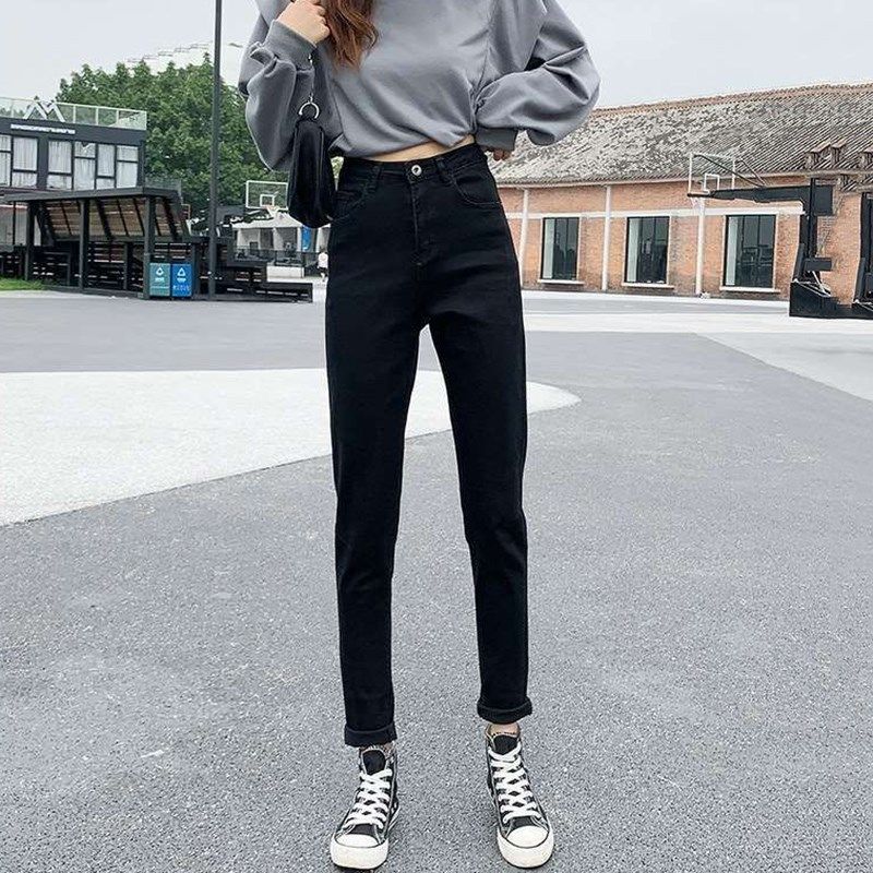 胖妹妹大码高腰弹力牛仔裤女哈伦裤萝卜裤显瘦梨形身材小脚铅笔裤,淘宝优惠券,粉丝福利购,淘宝优惠卷