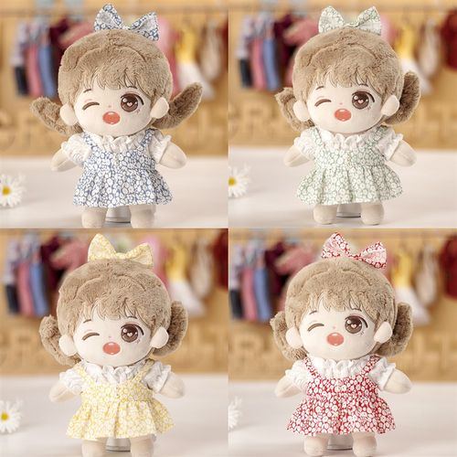 现货娃衣20cm厘米棉花娃娃百搭衬衣小碎花连衣裙毛绒玩具公仔衣服 - 图0