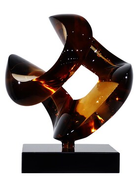 酒店大堂入户门透明雕塑客厅玄关电视柜摆件家居装饰品艺术摆设