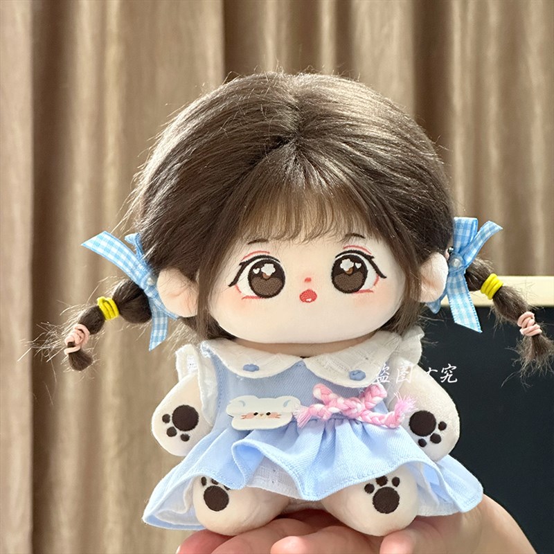 棉花娃娃娃衣20cm可爱刺绣夏装吊带连衣裙N女娃玩偶换装衣服小内 - 图2