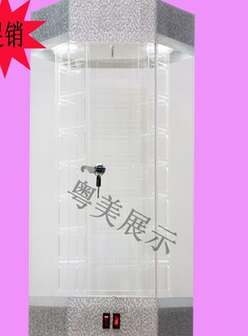 亚克力旋转展示柜耳环耳钉展柜饰品精品挂件项链耳饰展示柜展示架